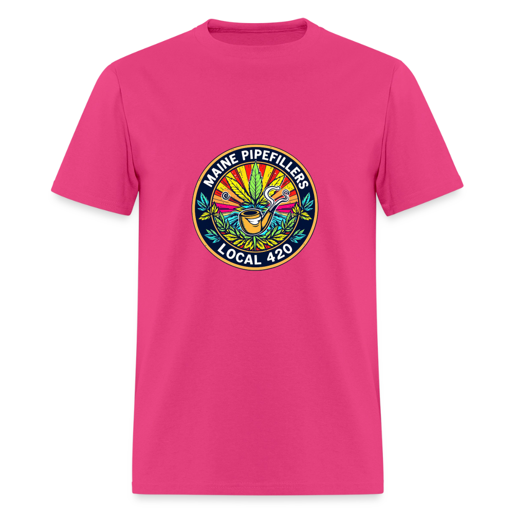 MAINE PIPEFILLERS LOCAL 420 Men's T-Shirt - fuchsia