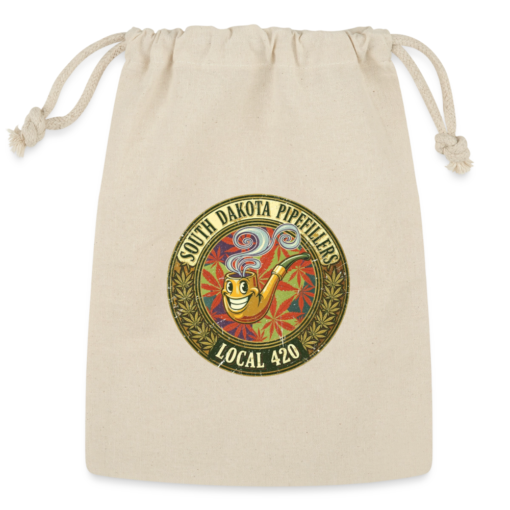 SOUTH DAKOTA PIPEFILLERS LOCAL 420 Union Reusable Gift Bag - Natural