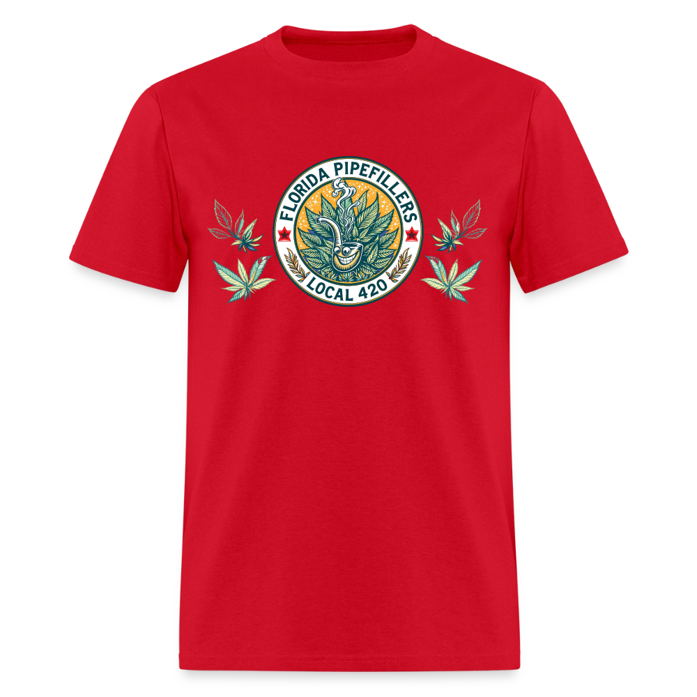 FLORIDA PIPEFILLERS LOCAL 420 Men's T-Shirt - red