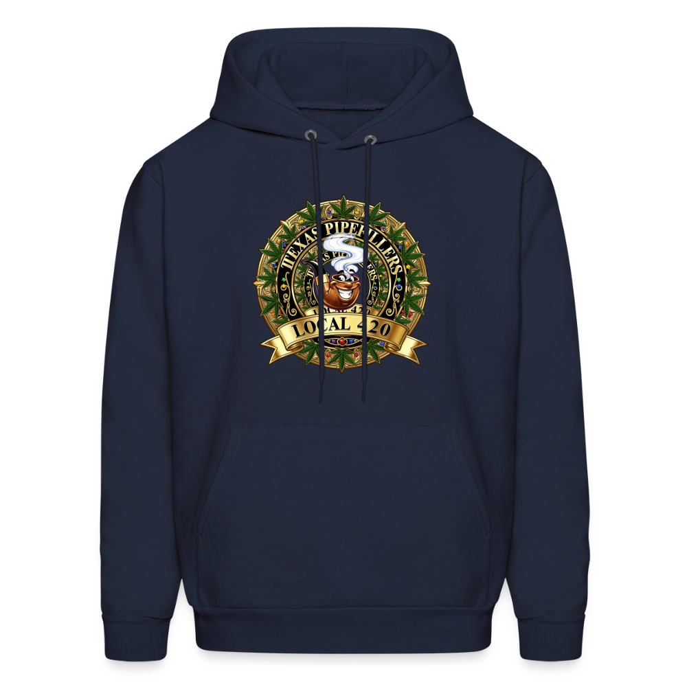 TEXAS PIPEFILLERS LOCAL 420 Men's Hoodie - navy