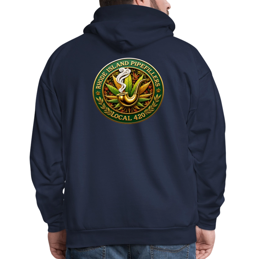 RHODE ISLAND PIPEFILLERS LOCAL 420 F/B DESIGNS Men's Hoodie - navy