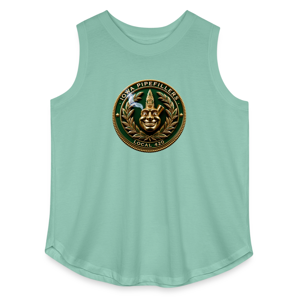 IOWA PIPEFILLERS LOCAL 420 F/B DESIGN Women's Curvy Relaxed Tank Top - saltwater