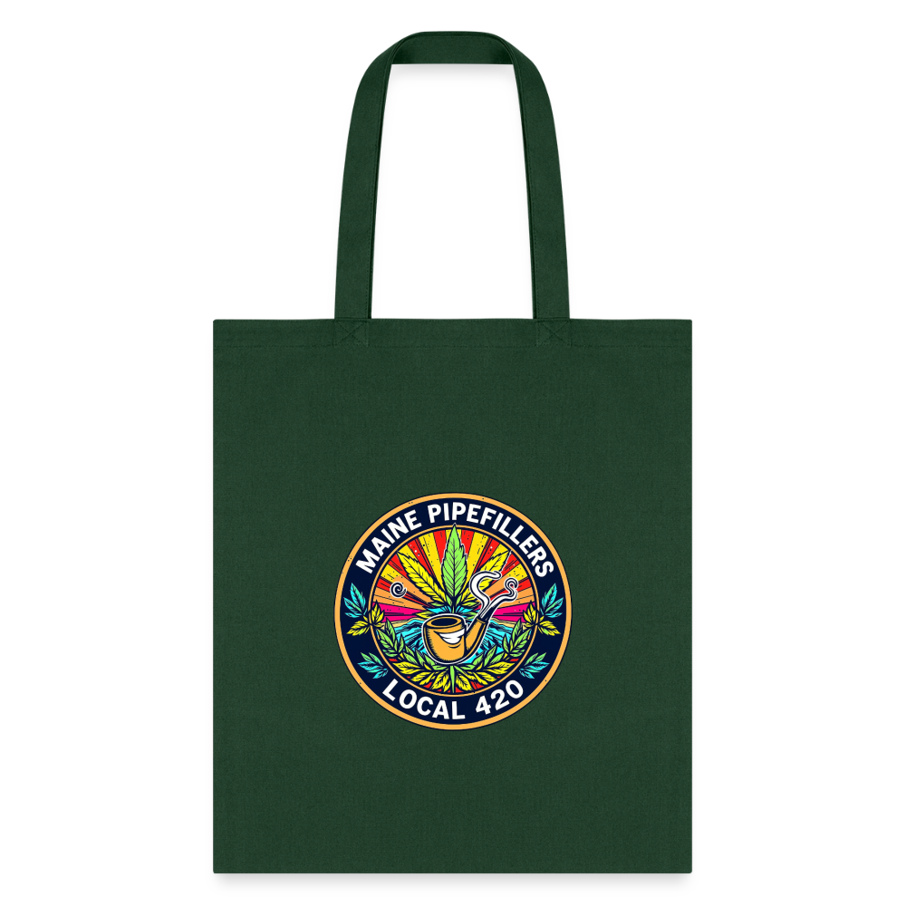 MAINE PIPEFILLERS LOCAL 420 Tote Bag - forest green