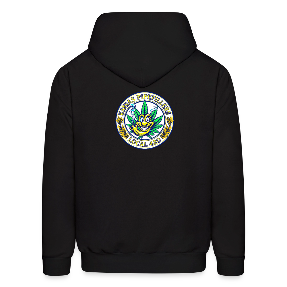KANSAS PIPEFILLERS LOCAL 420 F/B DESIGNS  Men's Hoodie - black