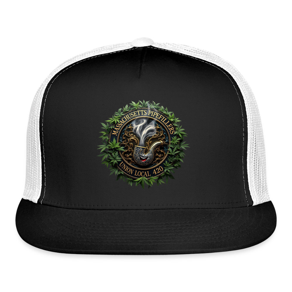 MASSACHUSETTS PIPEFILLERS UNION LOCAL 420 Trucker Hat - black/white