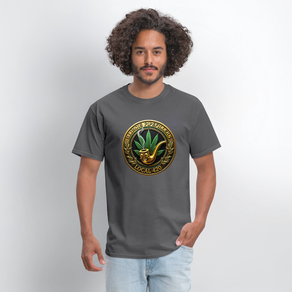 ILLINOIS PIPEFILLERS LOCAL 420 Men's T-Shirt - charcoal