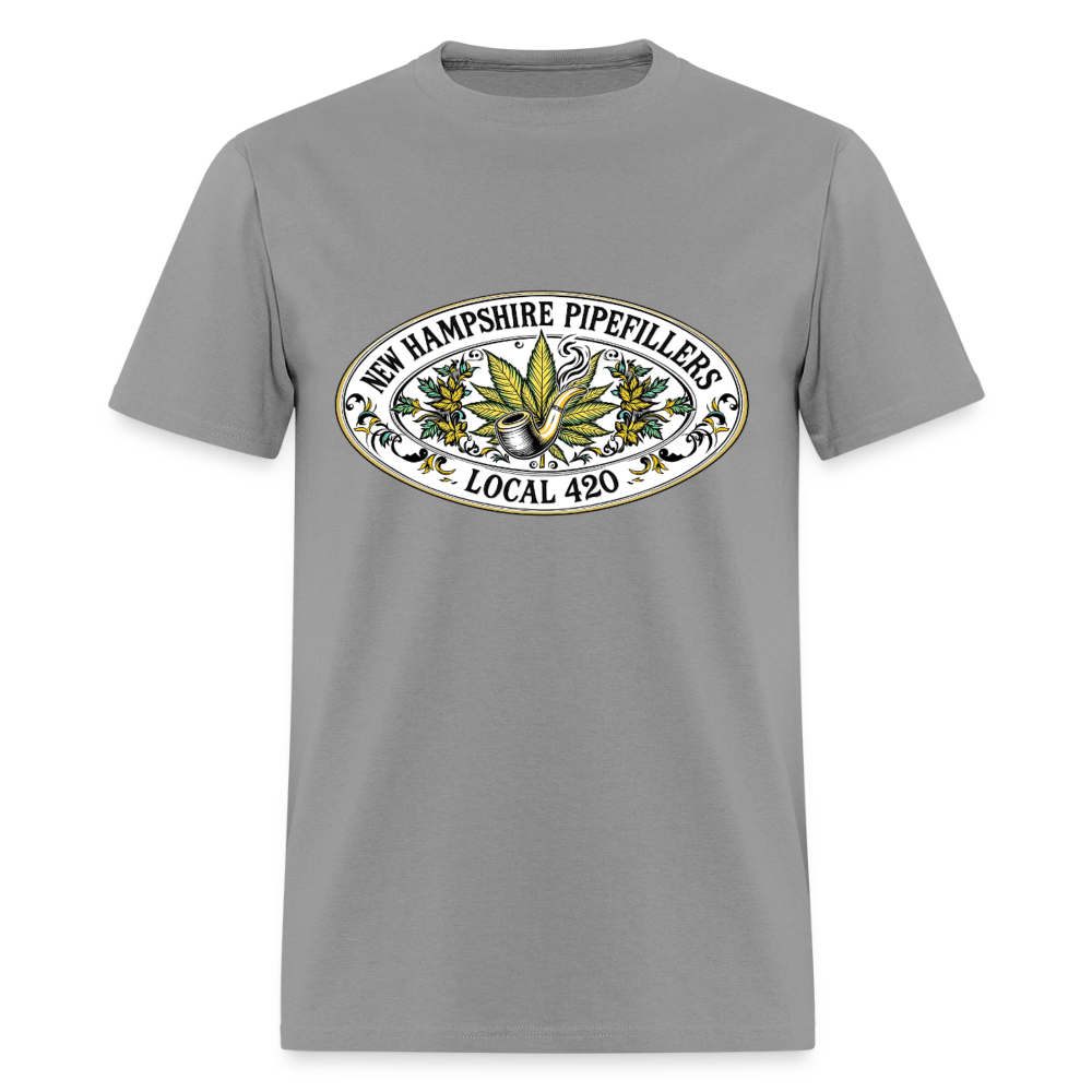 NEW HAMPSHIRE PIPEFILLERS LOCAL 420 2 EMBLEM Men's T-Shirt - rock