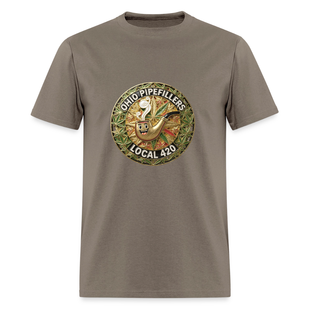 OHIO PIPEFILLERS LOCAL 420  Men's T-Shirt - safari