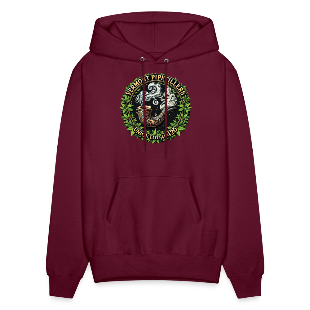 VERMONT PIPEFILLERS LOCAL 420 Men's Hoodie - burgundy