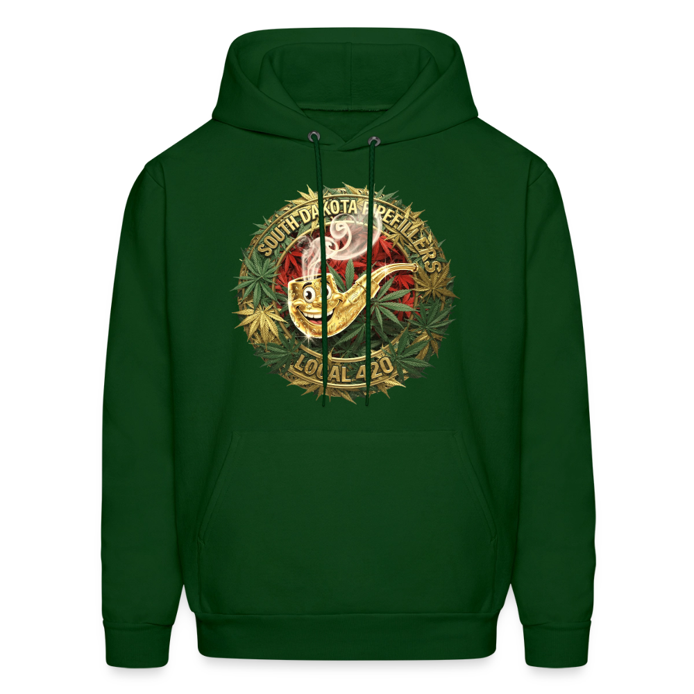 SOUTH DAKOTA PIPEFILLERS LOCAL 420 Men's  Hoodie - forest green
