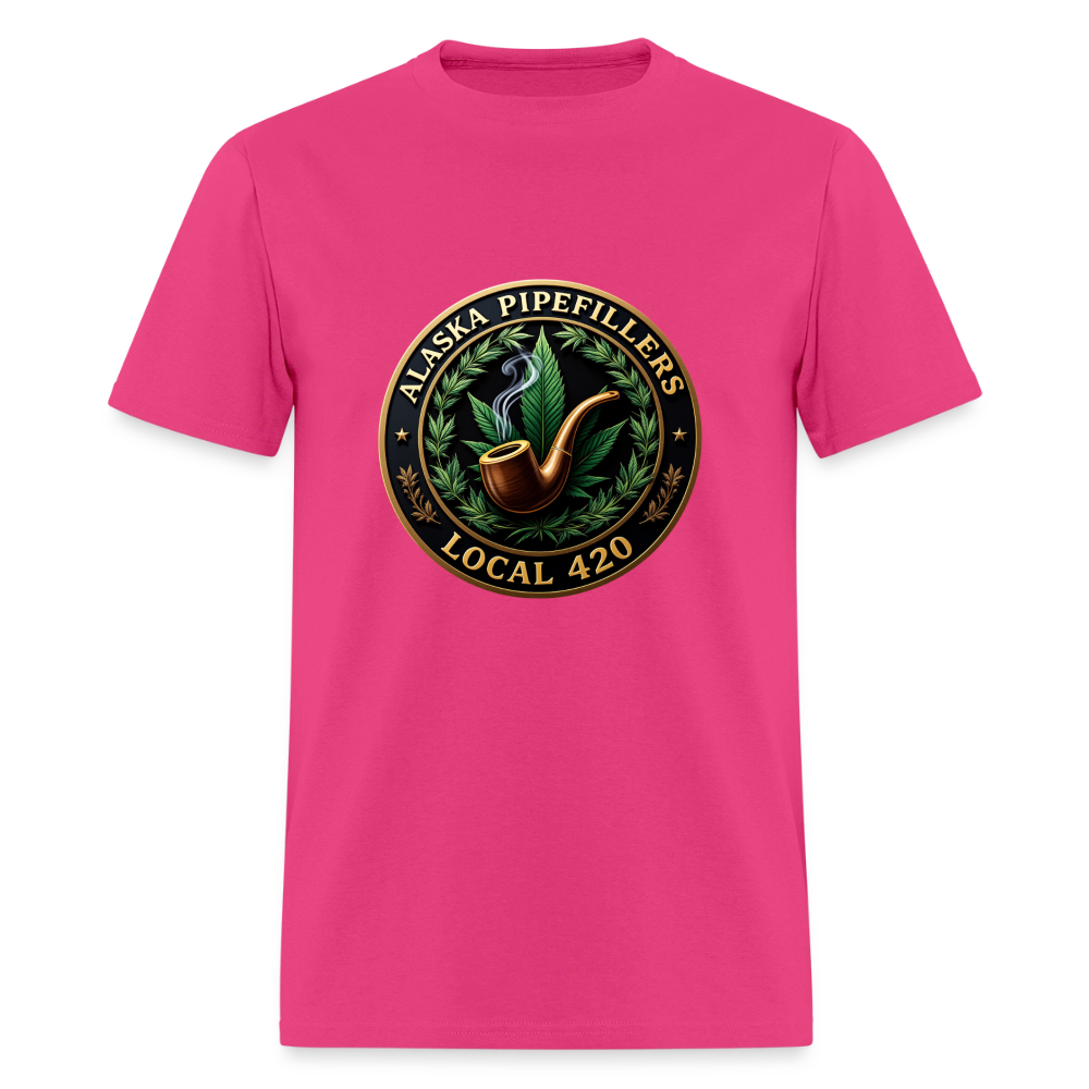 ALASKA PIPEFILLERS LOCAL 420 Men's T-Shirt - fuchsia