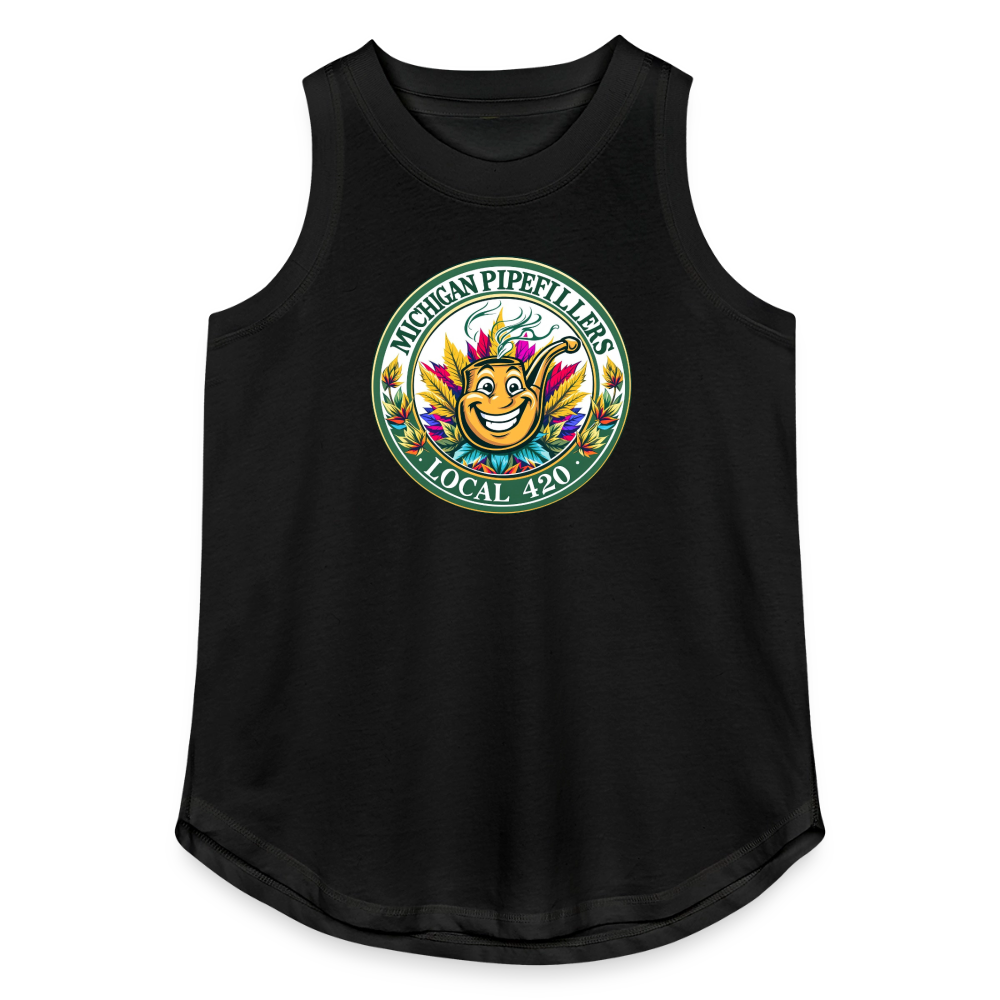 MICHIGAN PIPEFILLERS LOCAL 420 Women's Relaxed Tank Top - black
