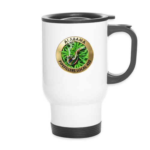 ALABAMA -PIPEFILLERS LOCAL 420 14 oz Stainless Steel Travel Mug - white