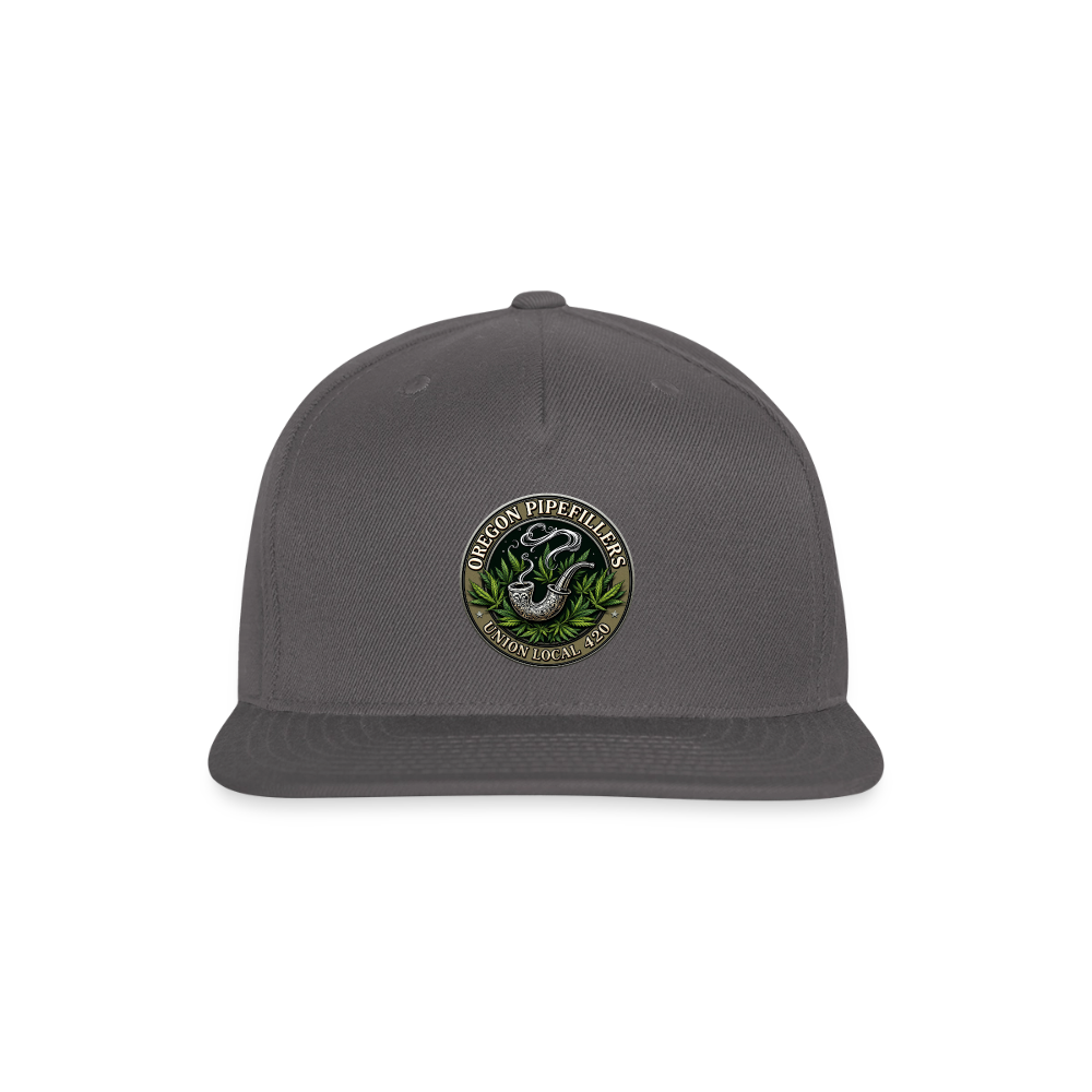 OREGON PIPEFILLERS UNION LOCAL 420 Snapback Baseball Cap - dark grey