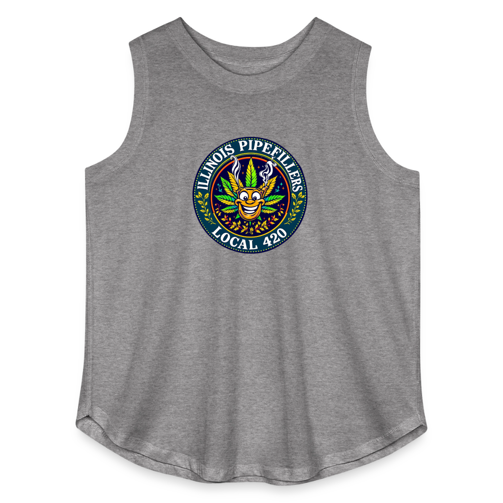 ILLINOIS PIPEFILLERS LOCAL 420 Women's Curvy Relaxed Tank Top - granite heather 