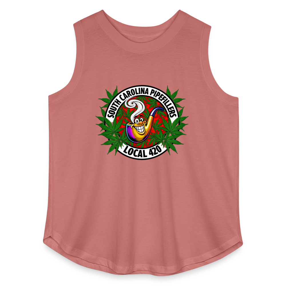 SOUTH CAROLINA PIPEFILLERS LOCAL 420 F/B DESIGN Women's Curvy Relaxed Tank Top - mauve