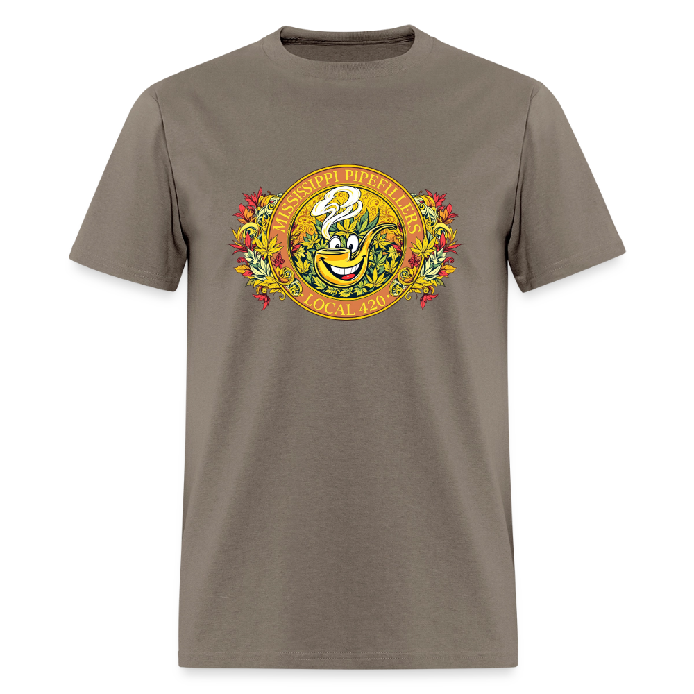 MISSISSIPPI PIPEFILLERS LOCAL 420 F/B DESIGNS Men's T-Shirt - safari