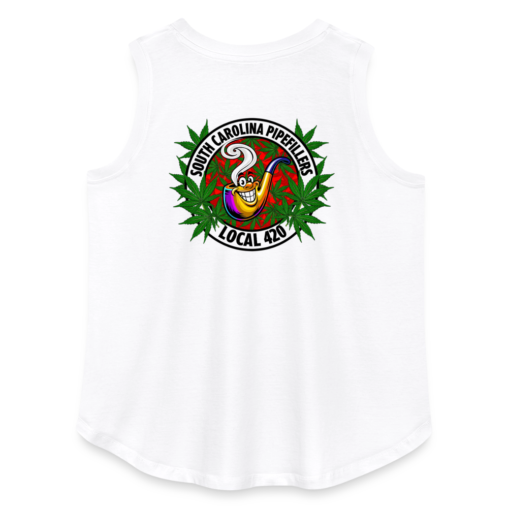 SOUTH CAROLINA PIPEFILLERS LOCAL 420 F/B DESIGN Women's Curvy Relaxed Tank Top - white