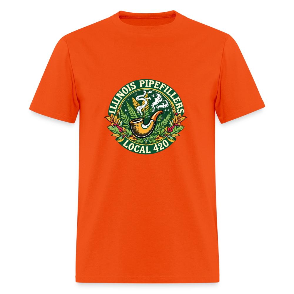 ILLINOIS PIPEFILLERS LOCAL 420 F/B DESIGN Men's T-Shirt - orange