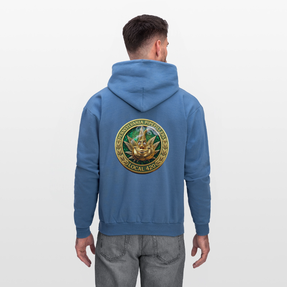 PENNSYLVANIA PIPEFILLERS LOCAL 420 F/B DESIGNS Men's Hoodie - denim blue