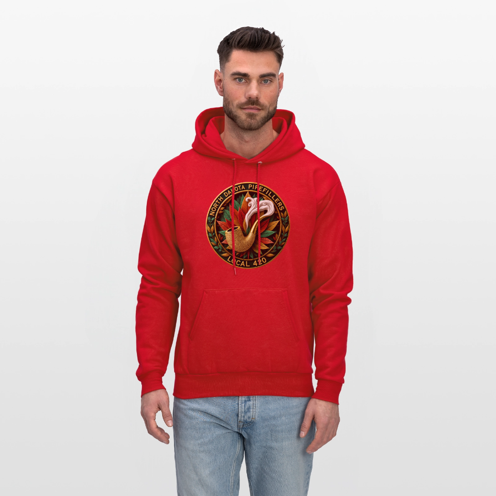 NORTH DAKOTA PIPEFILLERS LOCAL 420 Men's Hoodie - red