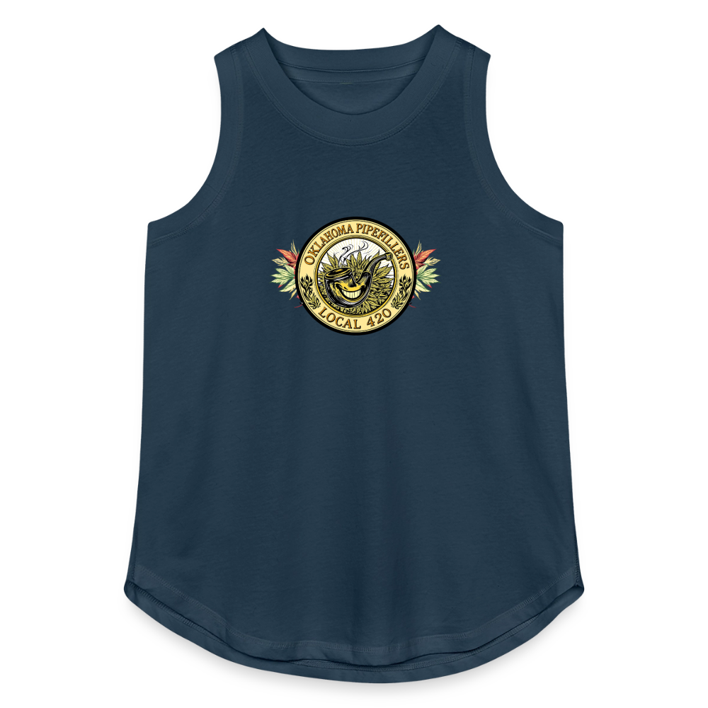 OKLAHOMA PIPEFILLERS LOCAL420 Women's Relaxed Tank Top - denim