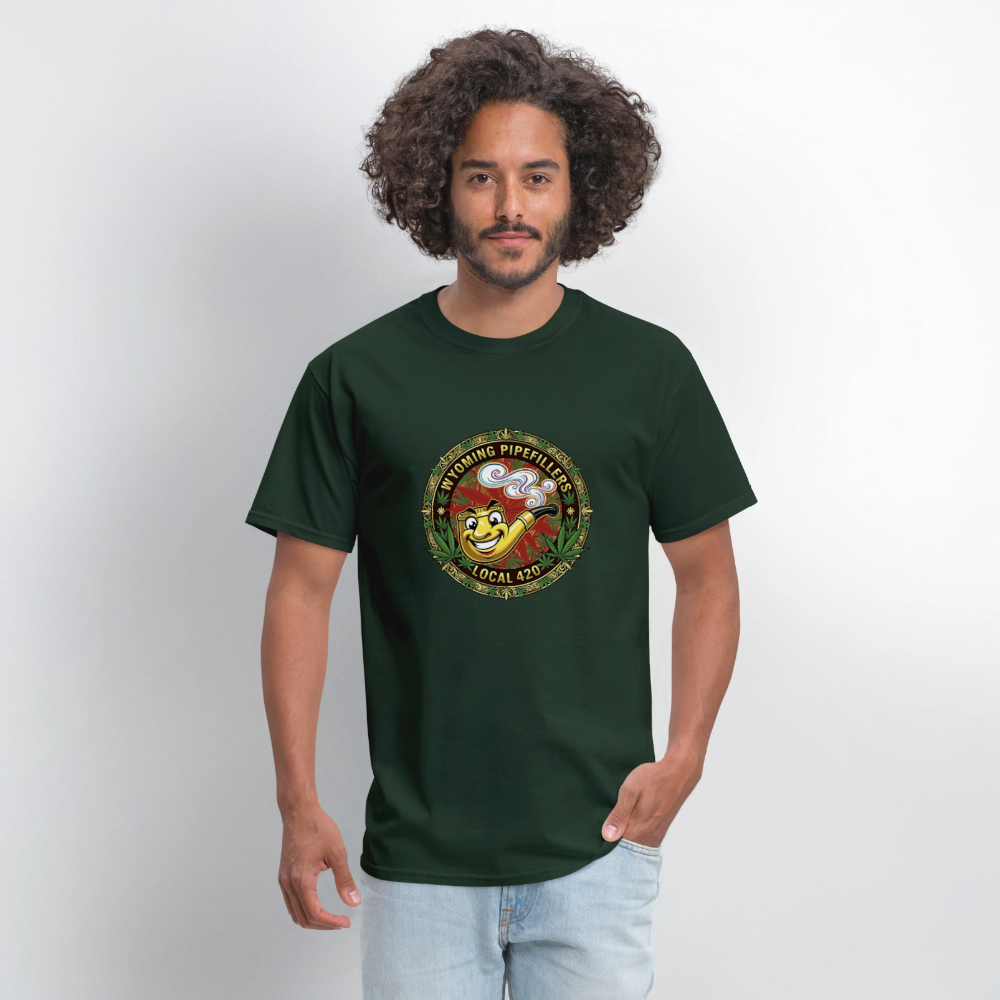 WYOMING PIPEFILLERS LOCAL 420 Men's T-Shirt - forest green