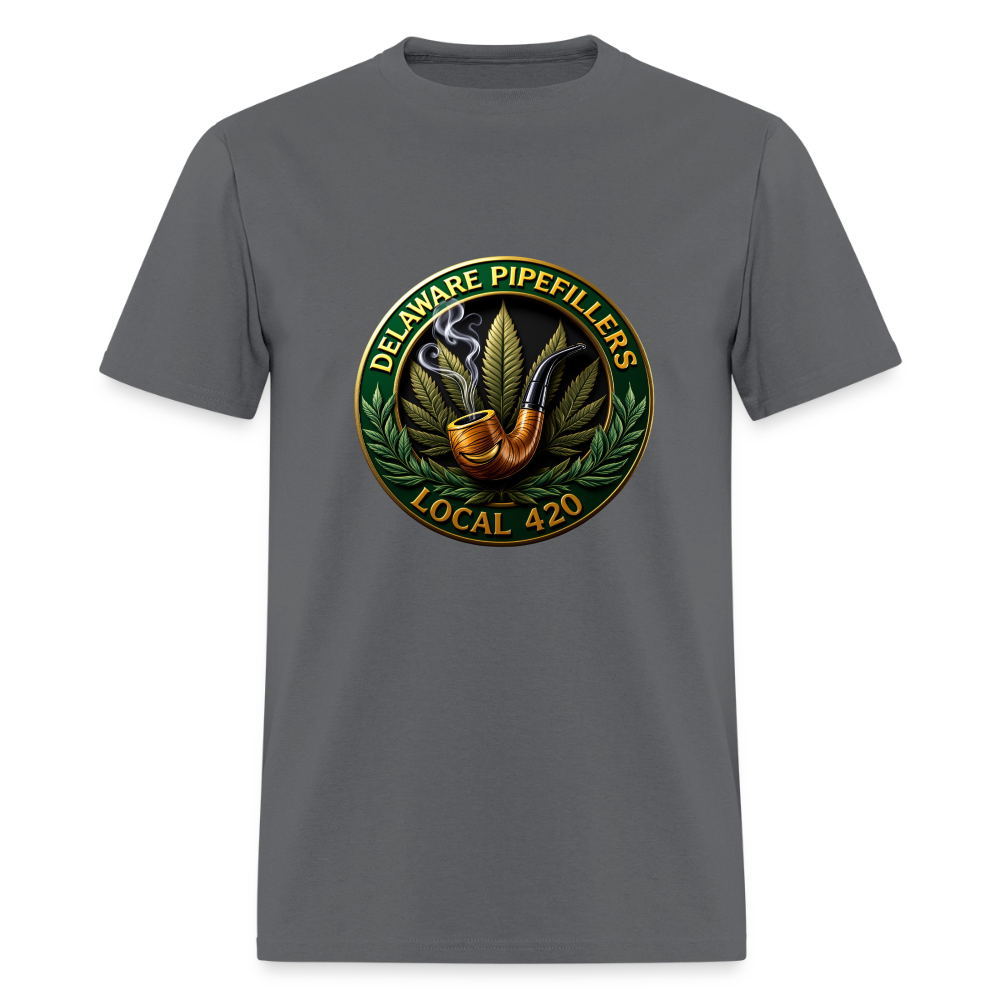 DELAWARE  PIPEFILLERS LOCAL 420 Men's T-Shirt - charcoal