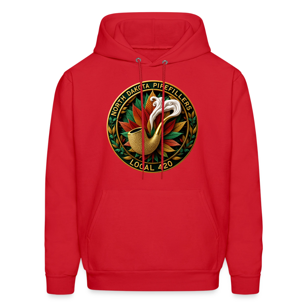 NORTH DAKOTA PIPEFILLERS LOCAL 420 F/B DESIGNS Men's Hoodie - red
