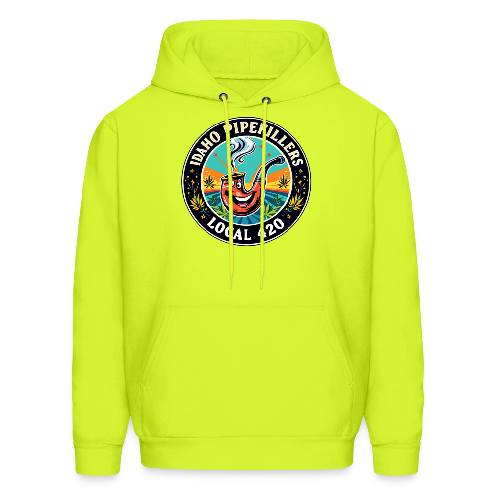 IDAHO PIPEFILLERS LOCAL 420 F/B DESIGN Men's Hoodie - safety green