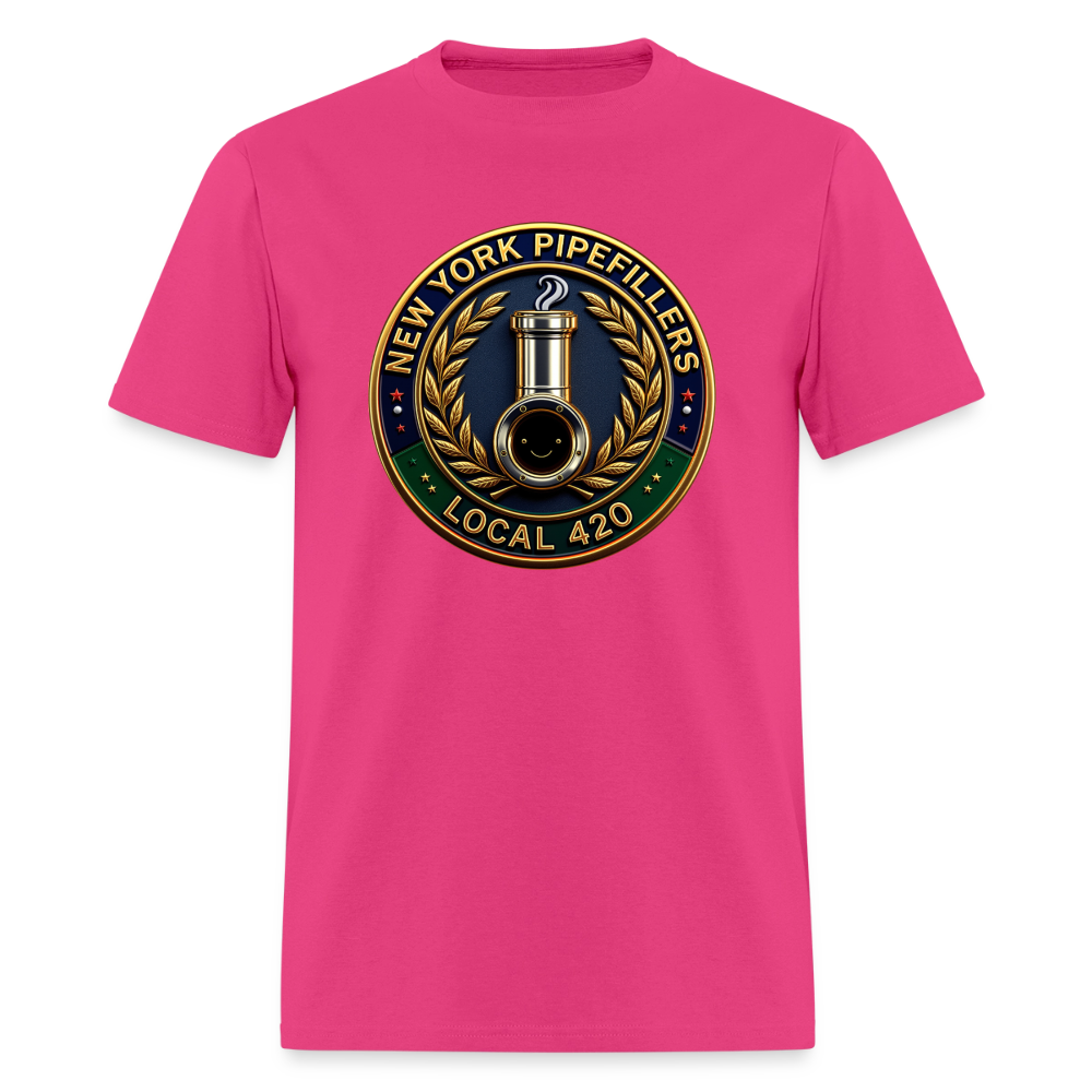 NEW YORK PIPEFILLERS LOCAL 420 Men's T-Shirt - fuchsia