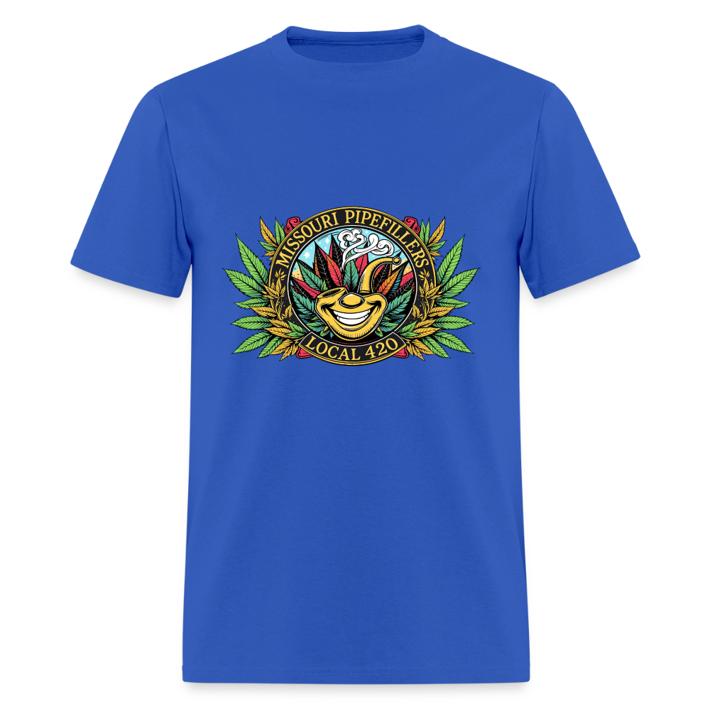 MISSOURI PIPEFILLERS LOCAL 420 Dog Bandana Men's T-Shirt - royal blue