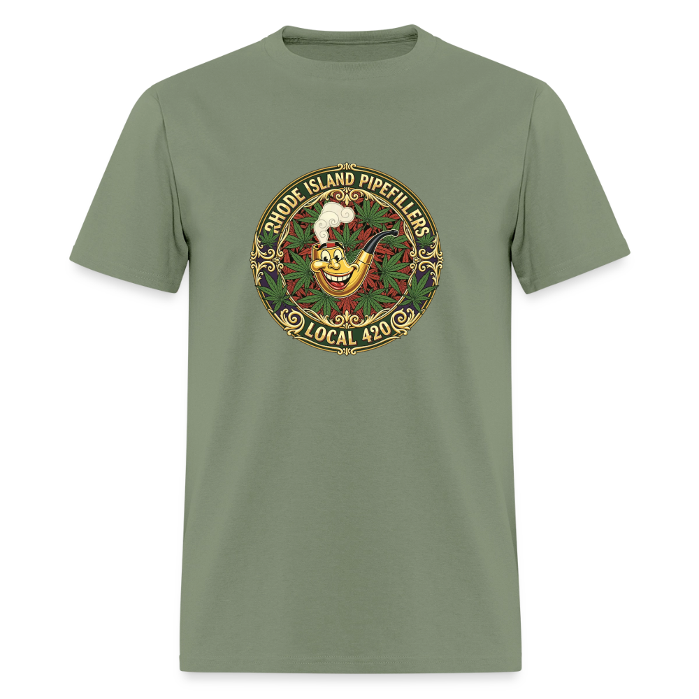 TEXAS PIPEFILLERS LOCAL 420 Men's T-Shirt - military green