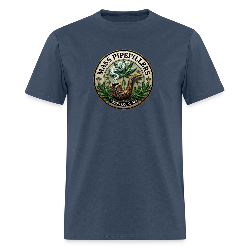 MASS PIPEFILLERS LOCAL 420 Men's T-Shirt -  blue dusk