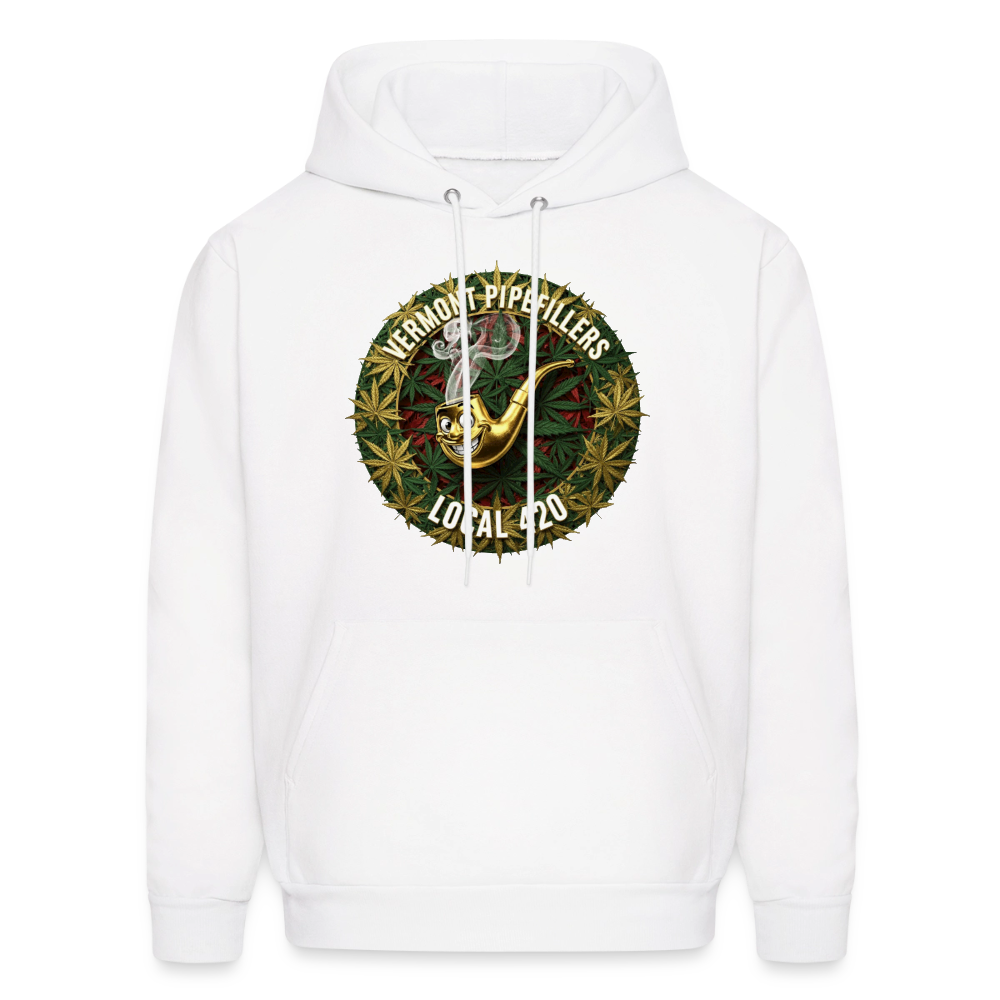 VERMONT PIPEFILLERS LOCAL 420  F/B DESIGN Men's  Hoodie - white