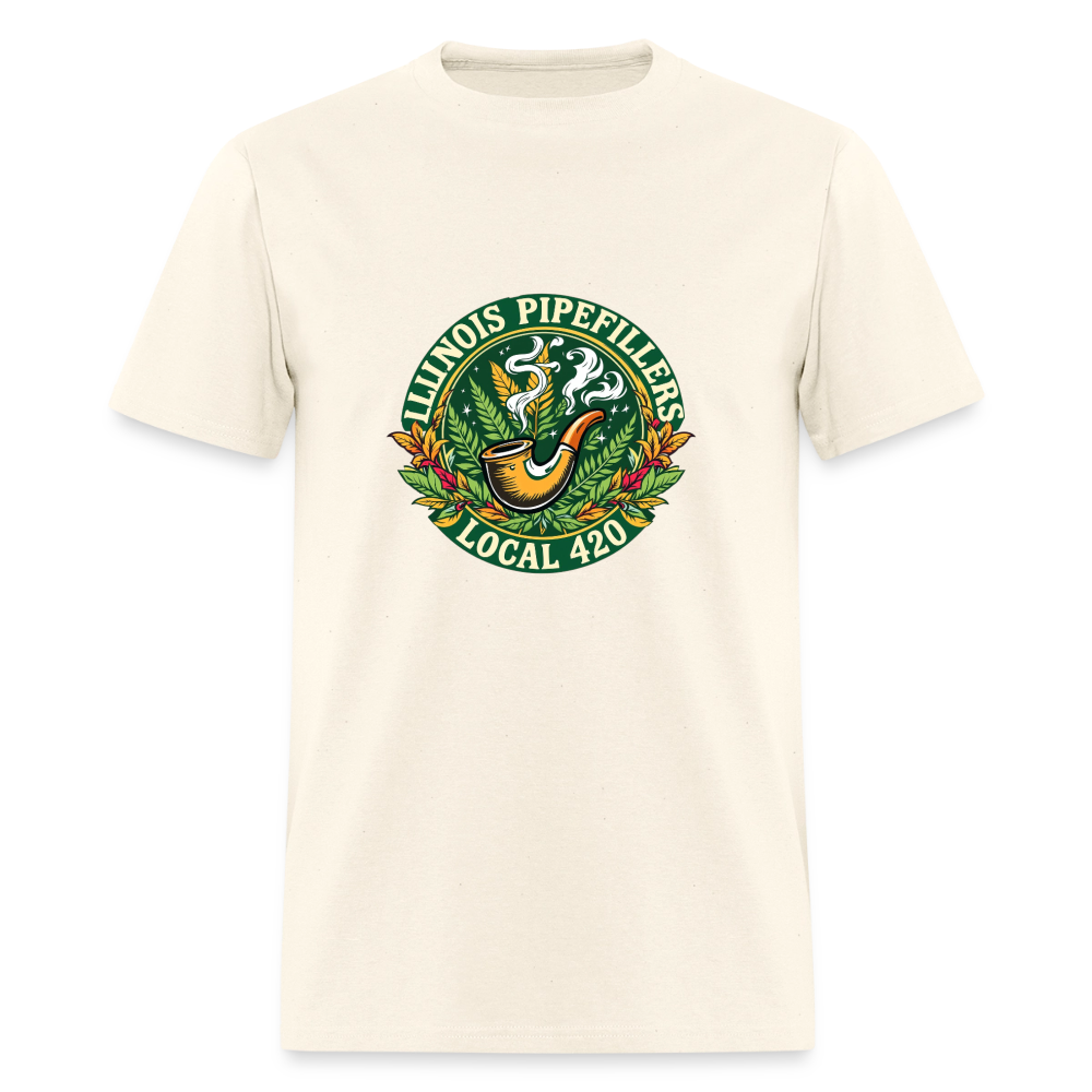 ILLINOIS PIPEFILLERS LOCAL 420 Men's T-Shirt - sweet cream heather