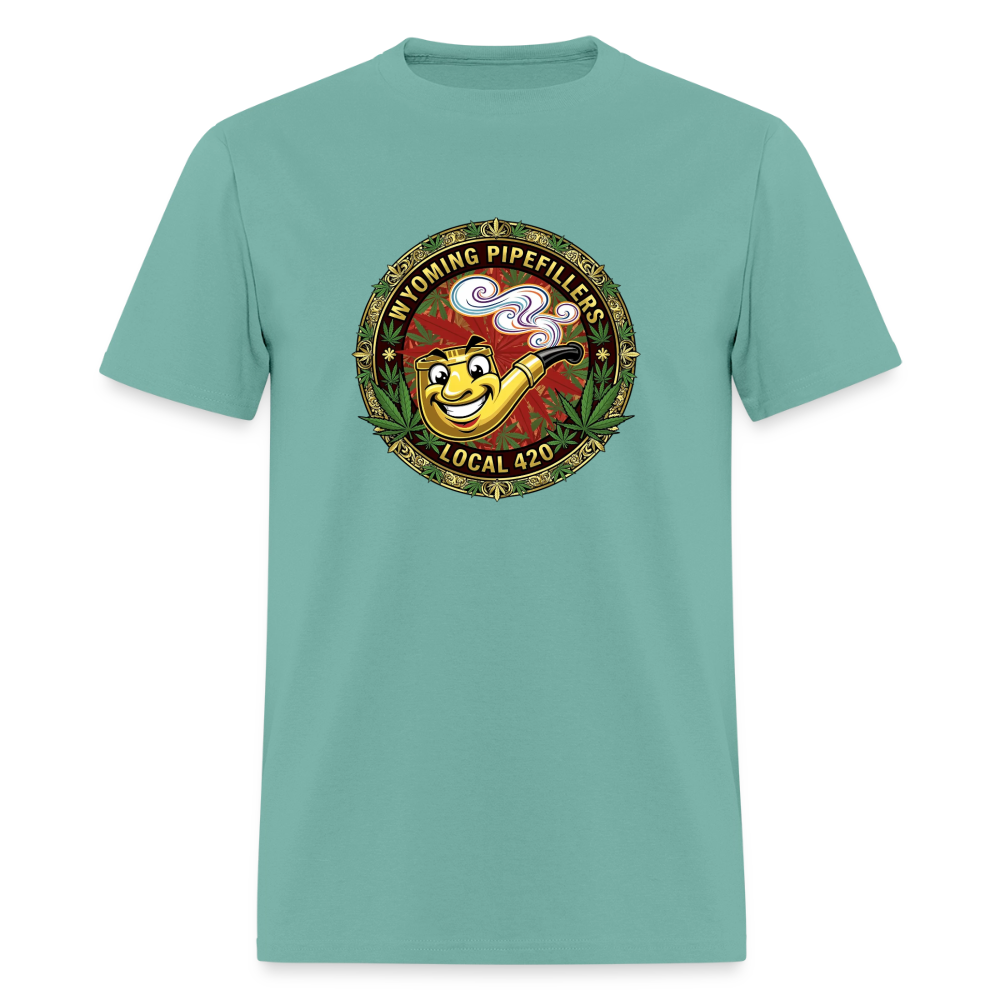WYOMING PIPEFILLERS LOCAL 420 Men's T-Shirt - aquatic