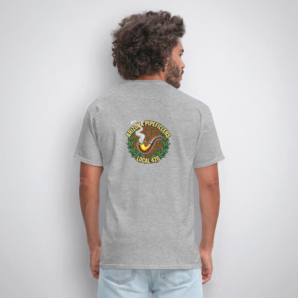 ARIZONA PIPEFILLERS LOCAL 420  F/B DESIGN Men's T-Shirt - heather gray