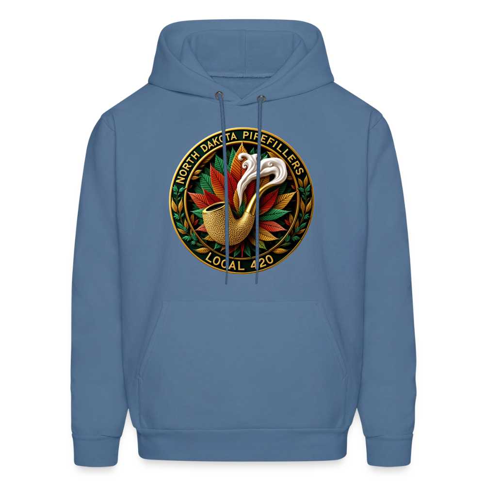 NORTH DAKOTA PIPEFILLERS LOCAL 420 F/B DESIGNS Men's Hoodie - denim blue