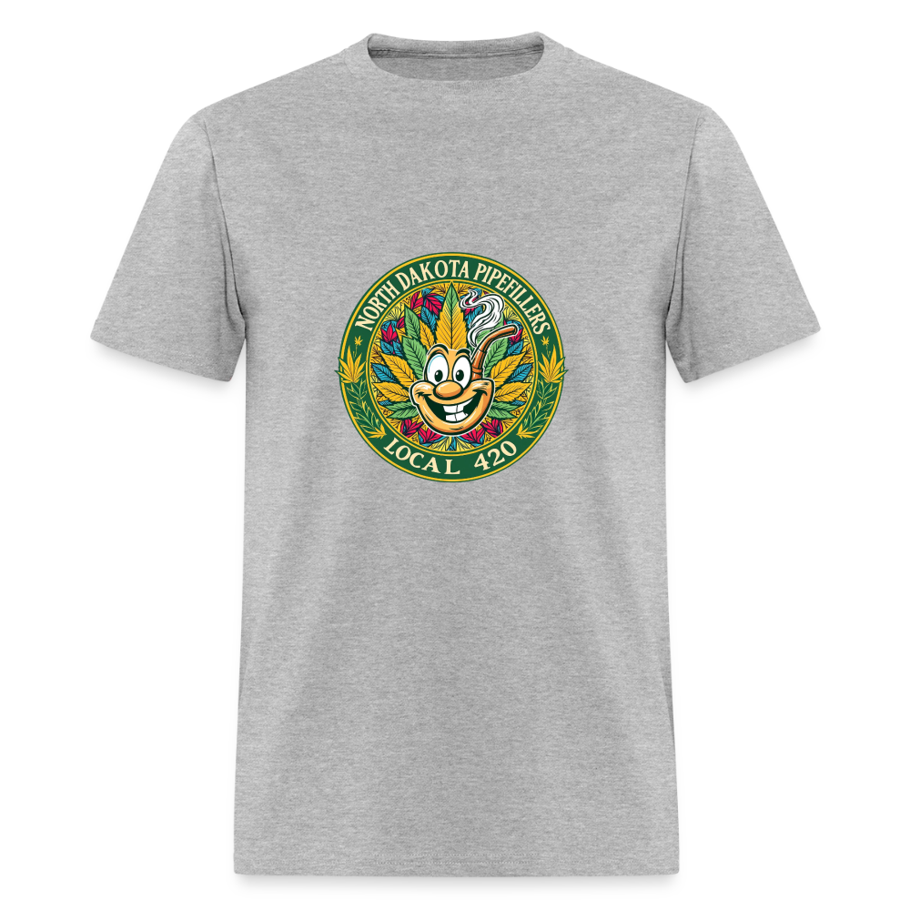 NORTH DAKOTA PIPEFILLERS LOCAL 420 Men's T-Shirt - heather gray