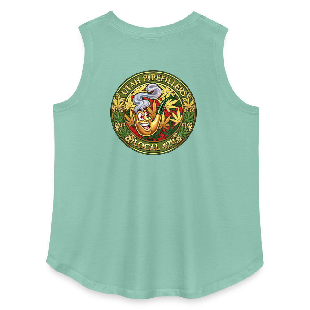 UTAH PIPEFILLERS LOCAL 420 F/B DESIGN Women's Curvy Relaxed Tank Top - saltwater