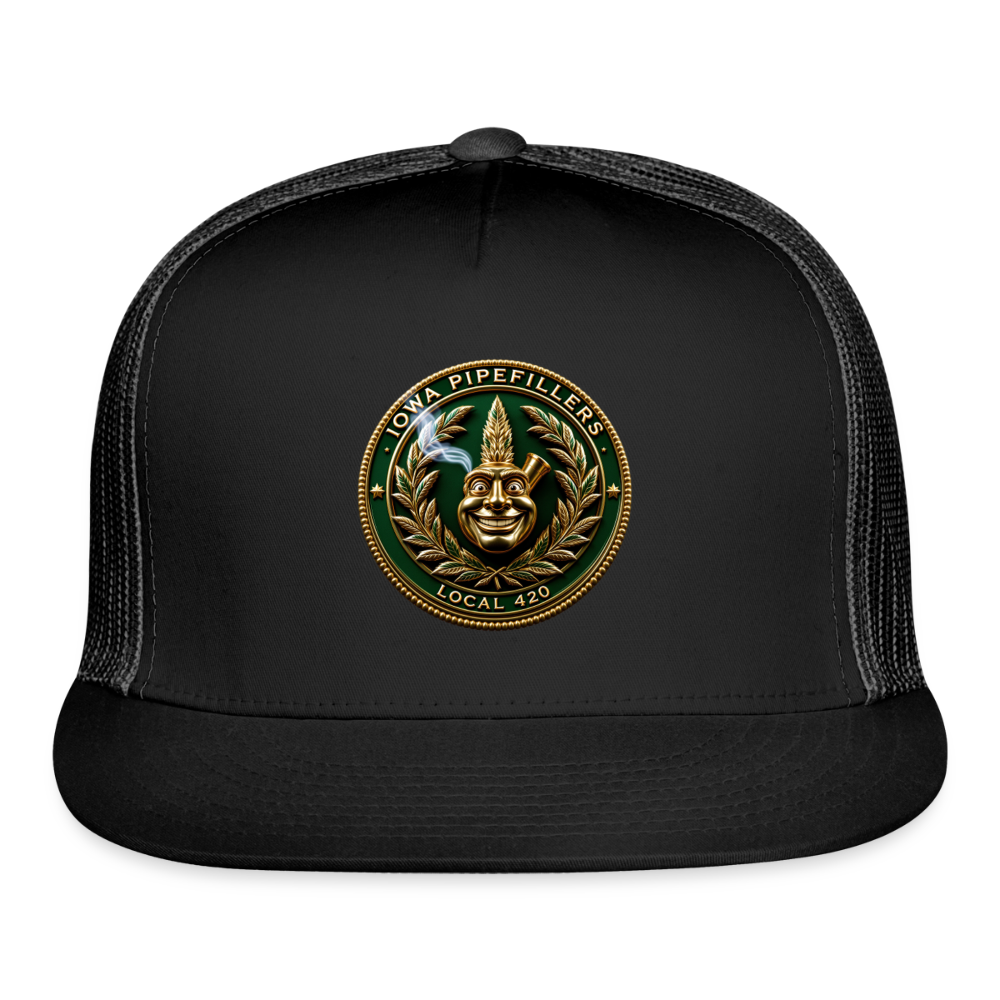 IOWA PIPEFILLERS LOCAL 420 Trucker Hat - black/black