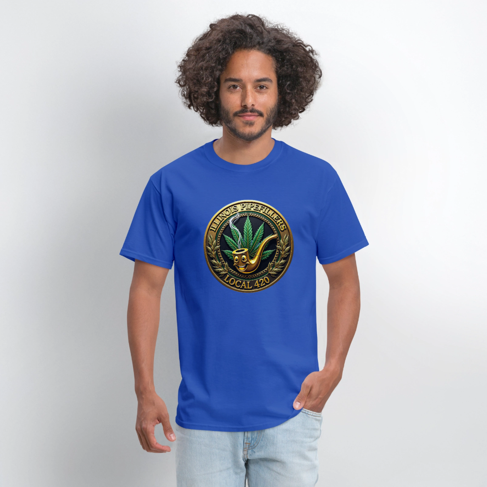 ILLINOIS PIPEFILLERS LOCAL 420 F/B DESIGN Men's T-Shirt - royal blue