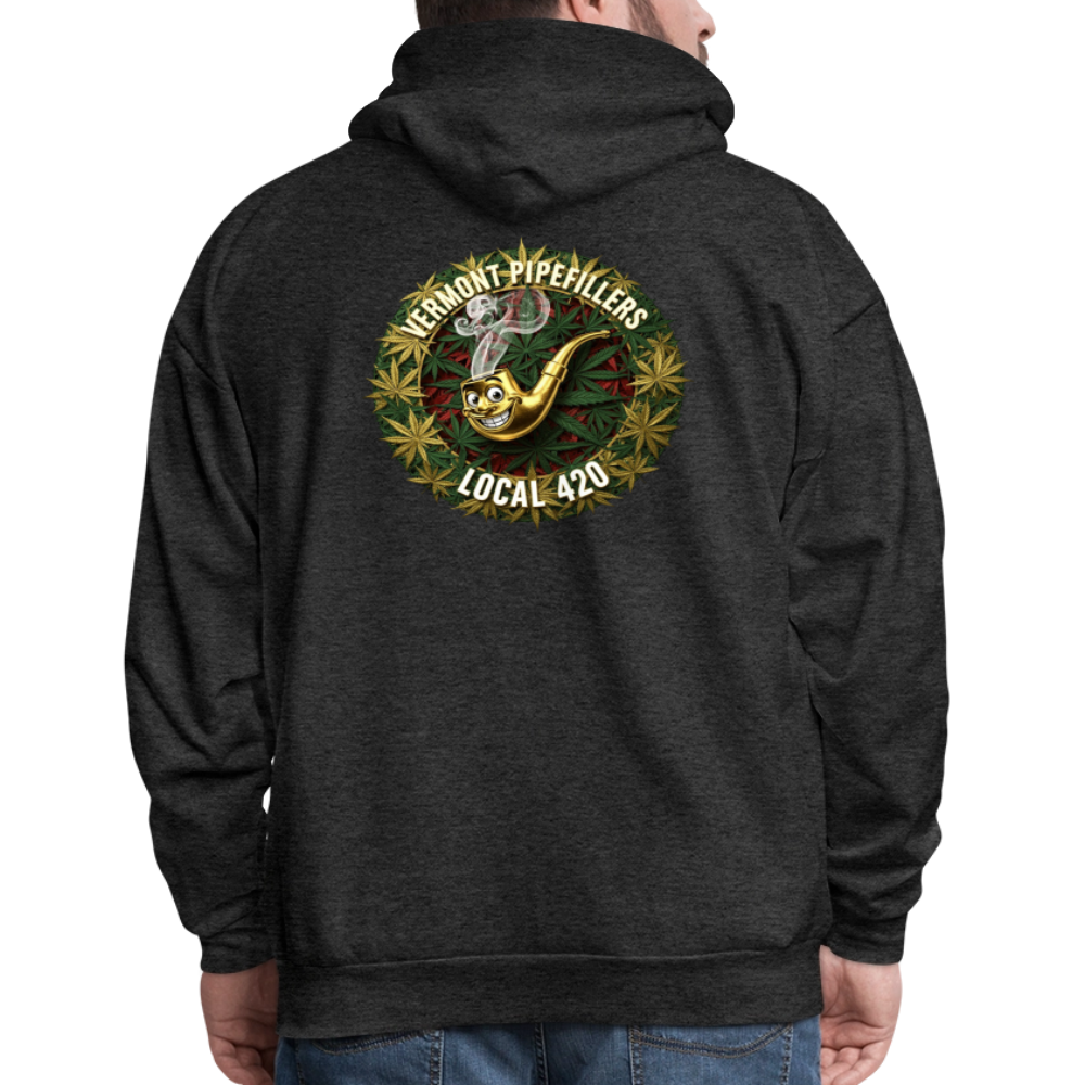 VERMONT PIPEFILLERS LOCAL 420  F/B DESIGN Men's  Hoodie - charcoal grey