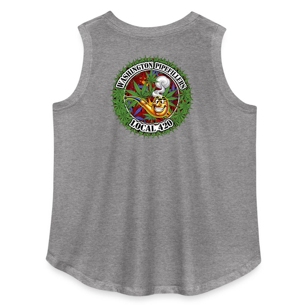 WASHINGTON PIPEFILLERS LOCAL 420 F/B DESIGN Women's Curvy Relaxed Tank Top - granite heather 