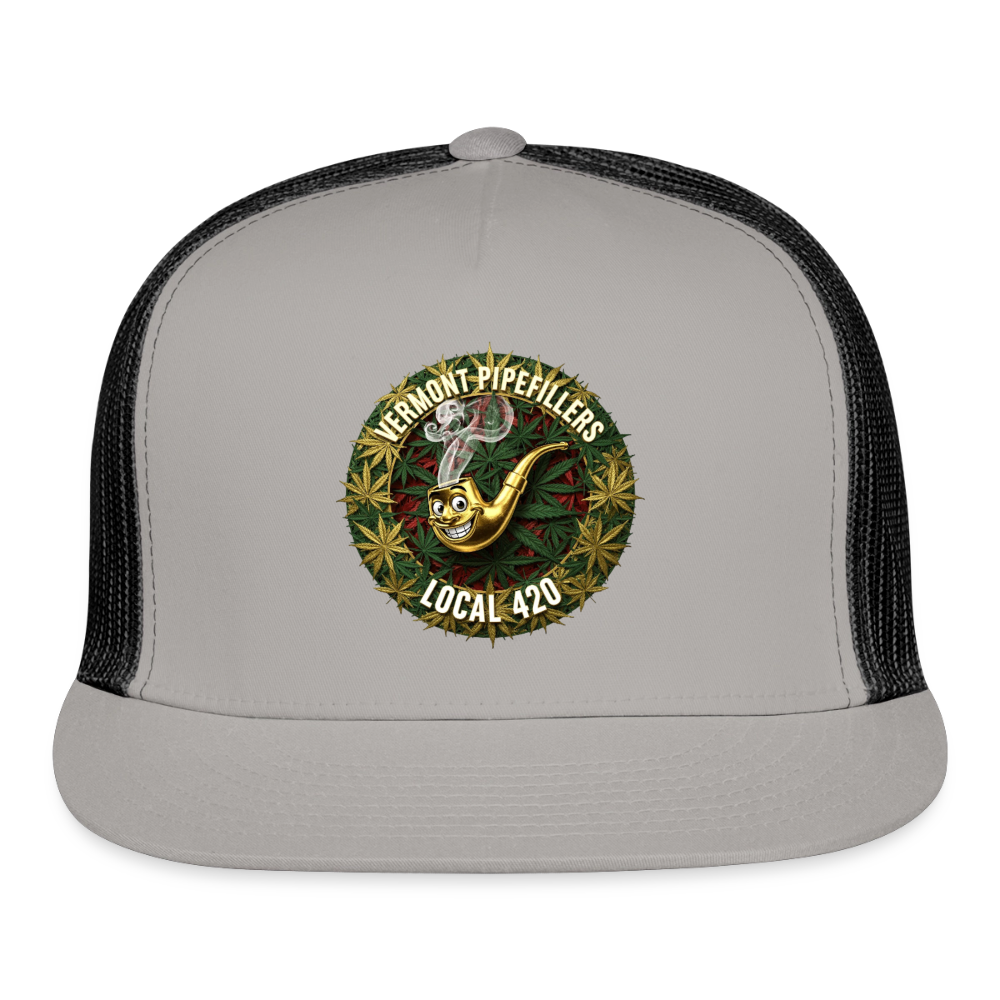 VERMONT PIPEFILLERS LOCAL 420 Trucker Hat - gray/black