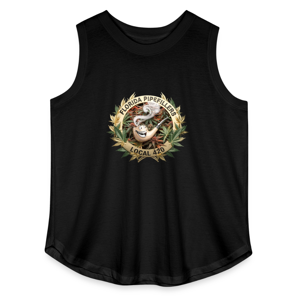 FLORIDA PIPEFILLERS LOCAL 420 Women's Curvy Relaxed Tank Top - black