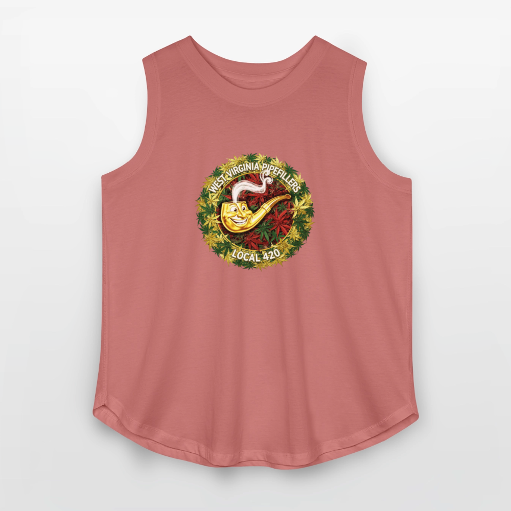 WEST VIRGINIA PIPIEFILLERS LOCAL 420 Men's Women's Curvy Relaxed Tank Top - mauve