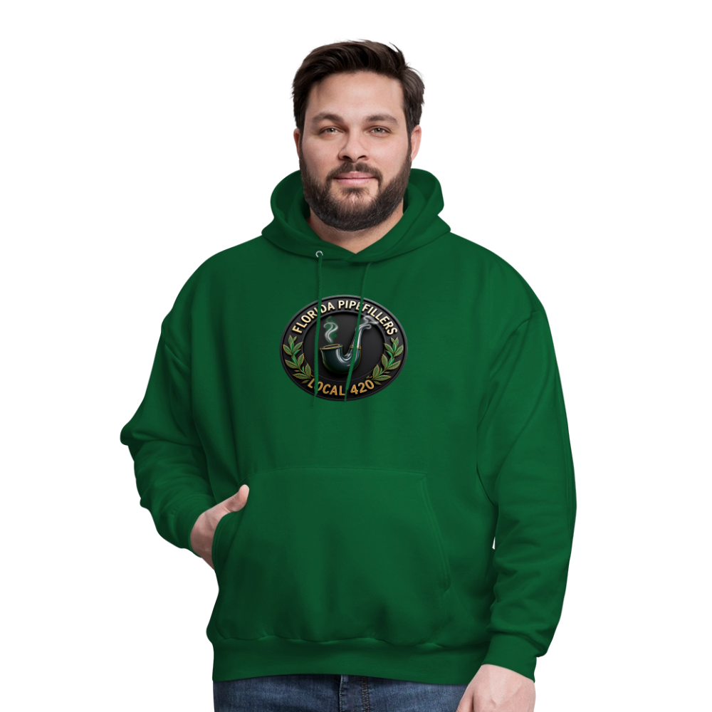 FLORIDA PIPEFILLERS LOCAL 420 F/B DESIGN Men's Hoodie - forest green