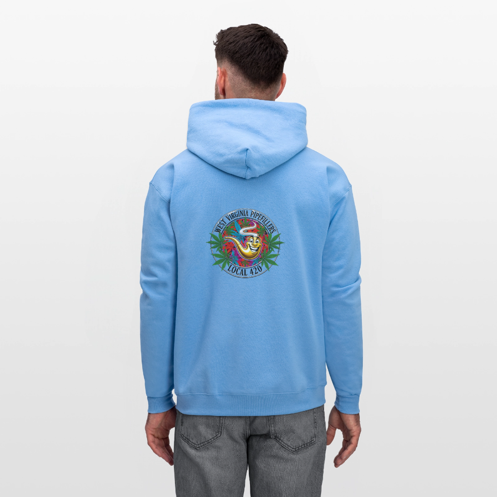 WEST VIRGINIA PIPEFILLERS LOCAL 420 F/B DESIGN  Men's  Hoodie - carolina blue